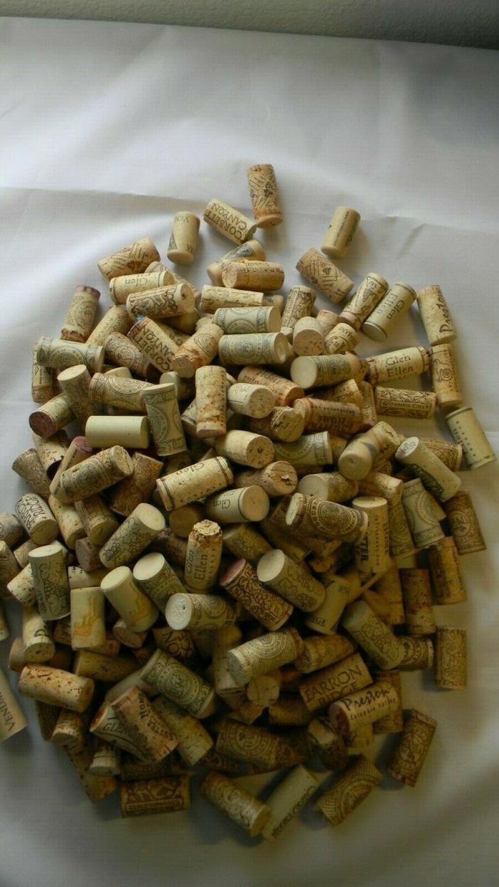 Lot ± 224 USED Wine Corks Stoppers, Recycled, Upcycled, Arts, Crafts, Weddings