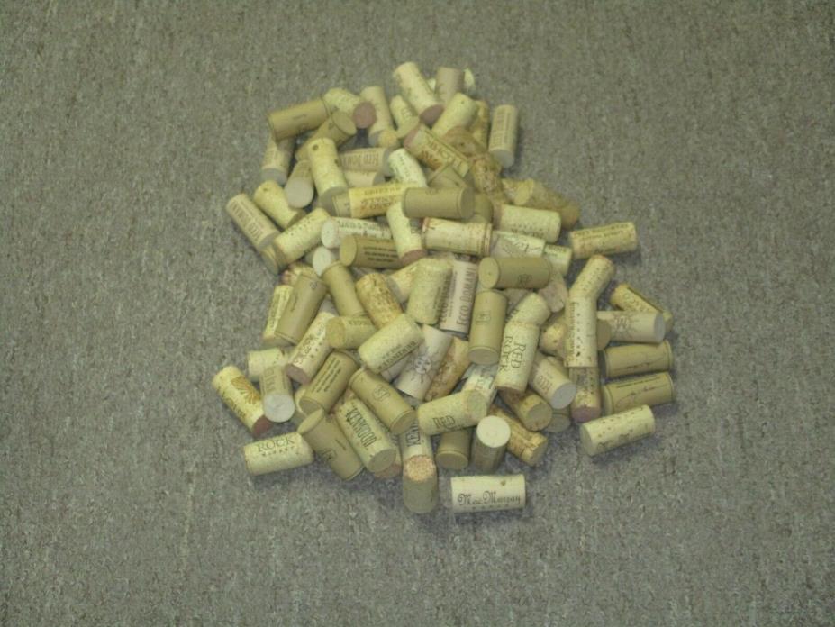 NATURAL ASSORTED USED UNIQUE WINE CORKS LOT of 115 FOR ARTS & CRAFTS