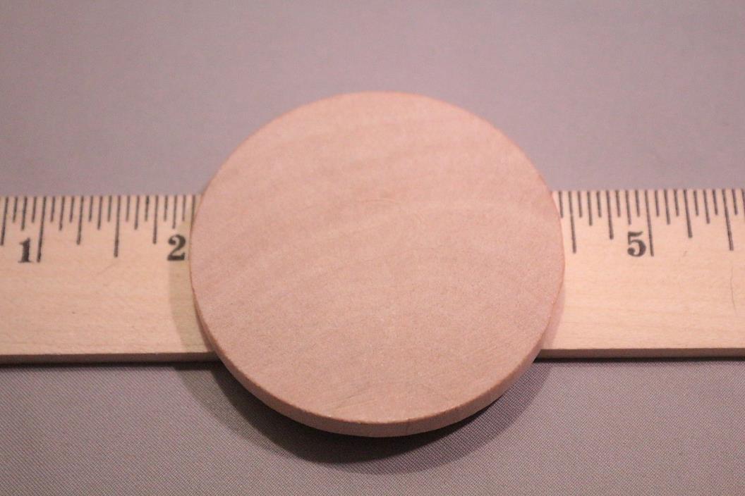 2 pc lot New Raw Unfinished Wood Craft 2-3/8