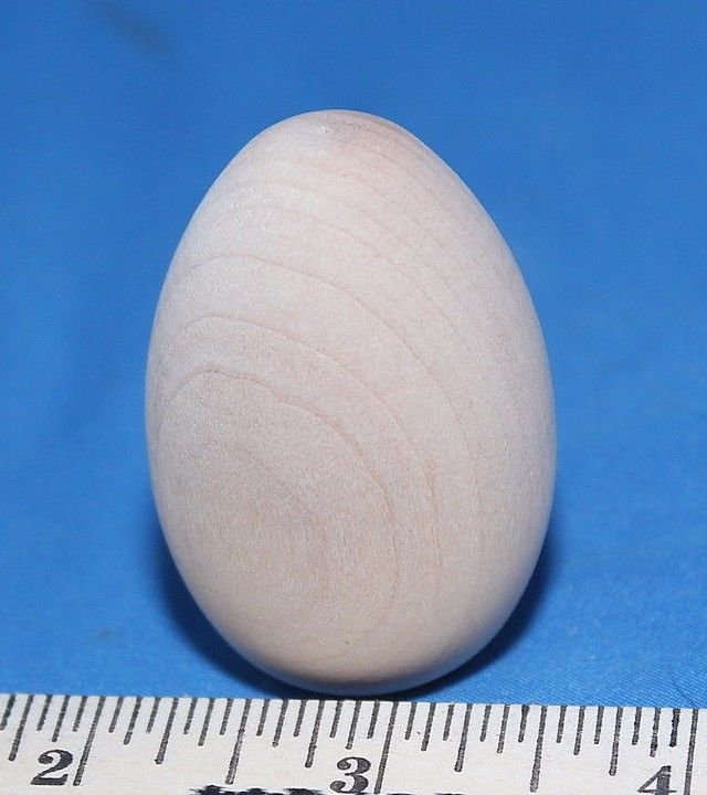 Pullet Egg New Raw Unfinished Wood Craft Lot Small 2