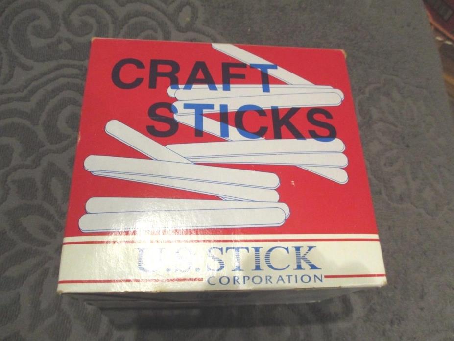 New Box Wooden Craft Sticks 1,000 Pieces Popsicles Made in the USA