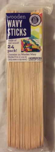 Jumbo Wooden Wavy Sticks - 24 Ct. (8