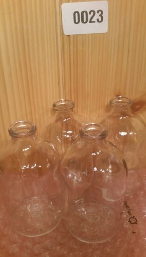 4Pcs 100ml Clear Glass Bottles Small Empty  Transparent Vial NO LID