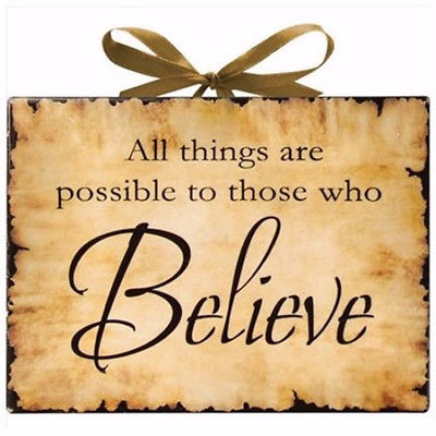 Plaque-Believe (For Wall Or Table) (Pack Of 3)