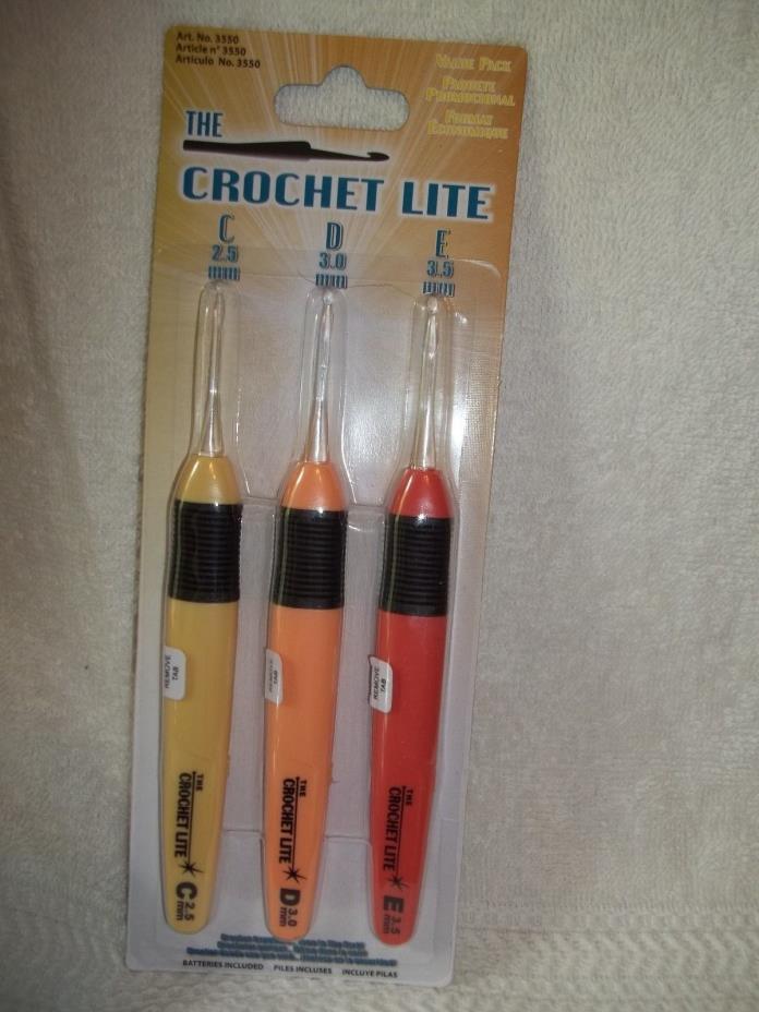 3 Piece THE CROCHET LITE Crochet Hooks