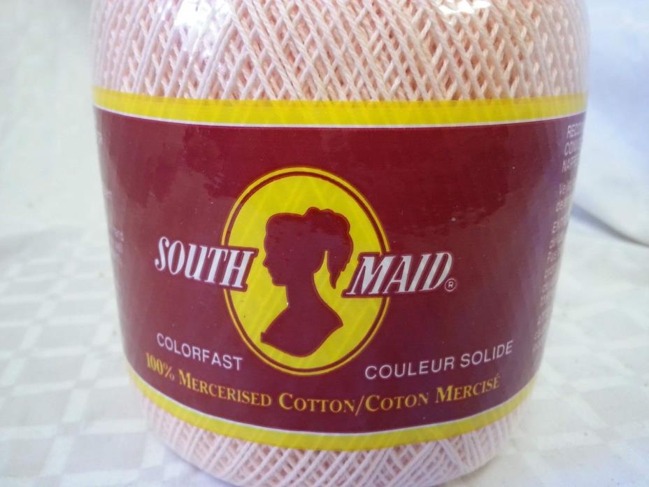 NEW ~ South Maid Size 10 Crochet Cotton Thread 350 Yds  ~ Lt. Peach ~ Color 424