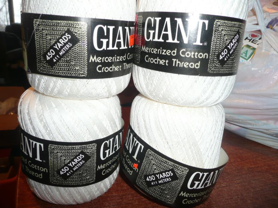 5 American Thread Giant 450 Yards Crochet Threads
