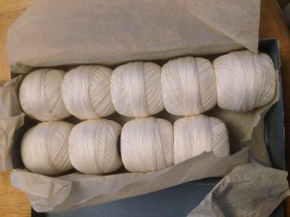 DMC Cordonnet Special   WHITE   (9)  No. 50  new in open box  bkcs