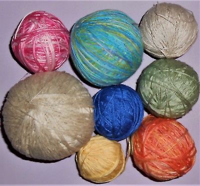 LOT D Hand Dyed Embroidery Tatting Crochet Thread Var Pink/Blue/Tan Sz 10/20 NEW