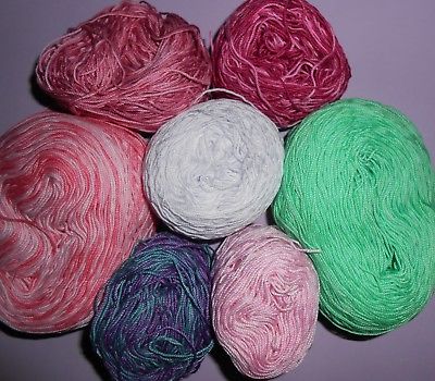 LOT E Hand Dyed Embroidery Tatting Crochet Thread Var Pink/Blue/Green Sz 10 NEW