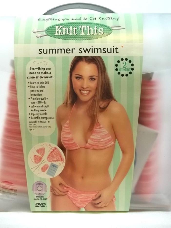 Knit This Summer Swimsuit Kit Intermediate 2 Complete With DVD Size S to M