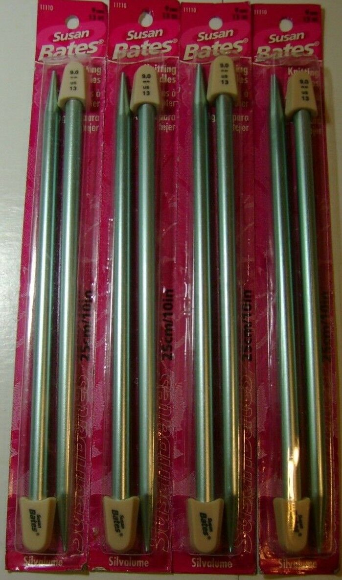 1 Susan Bates Silvalume SP Knitting Needles Aluminum Single Point 10