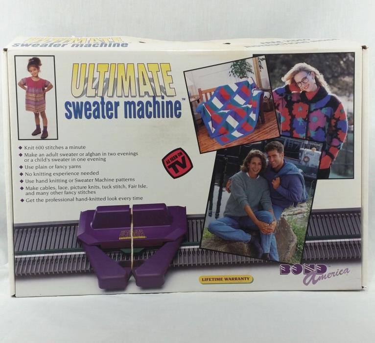 Ultimate Sweater Machine Complete Set Knitting Kit Bond America Afghan Maker