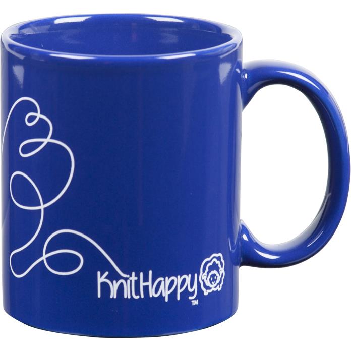 Knit Happy Blue Mug 11oz-Dictionary KH182