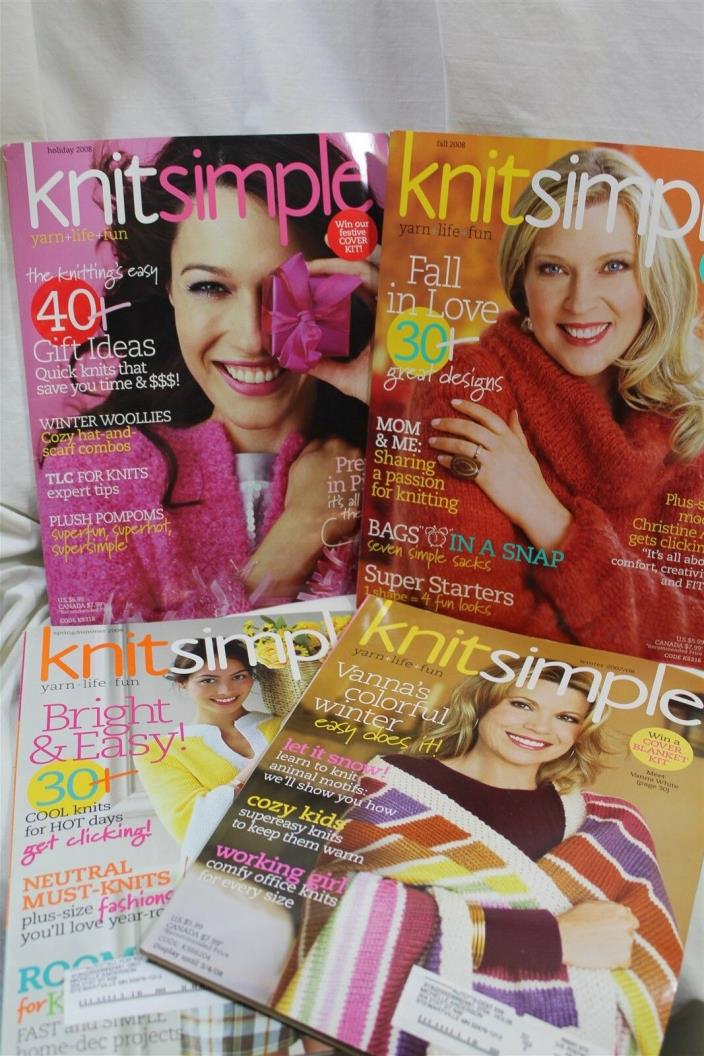Lot of 4 KnitSimple magazine 2007/2008