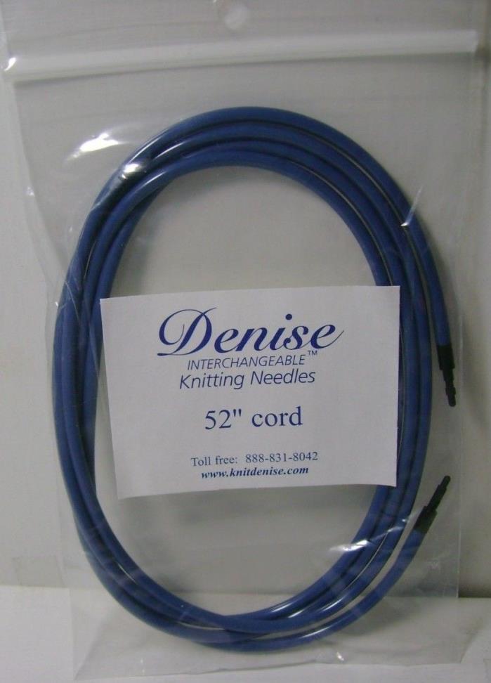 Denise Interchangeable Knitting Crochet Extra Long Cord Blue 52
