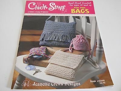 Chick Stuff Crochet Bags--6 Quick & Easy Projects--Jeanette Crews Designs