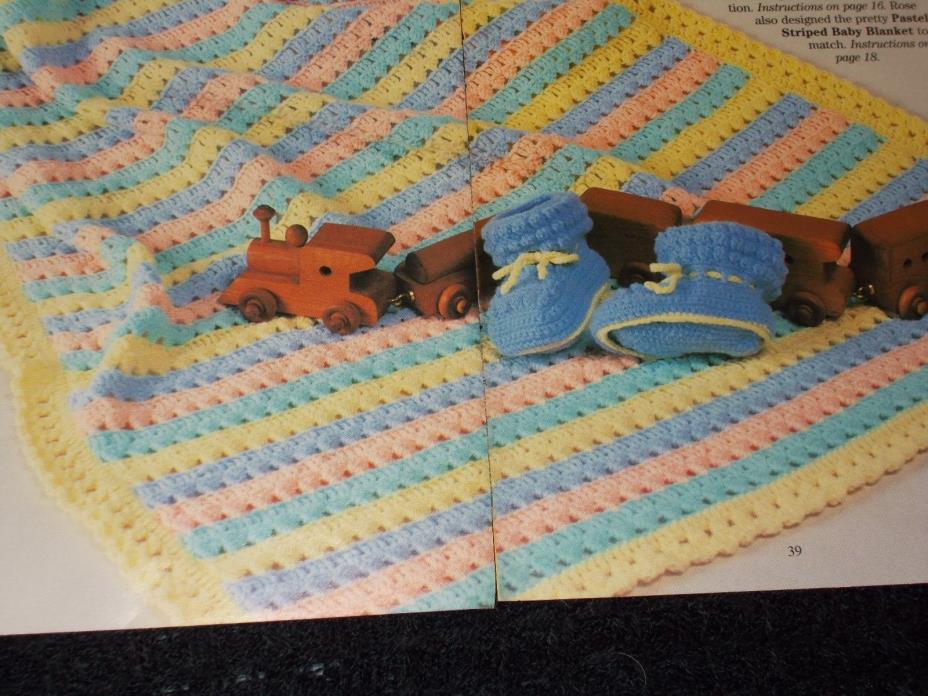 Striped Baby Blanket crochet **PATTERN ONLY**