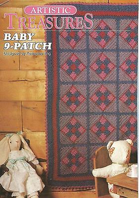 Baby 9-Patch Lap or Baby Afghan crochet PATTERN INSTRUCTIONS