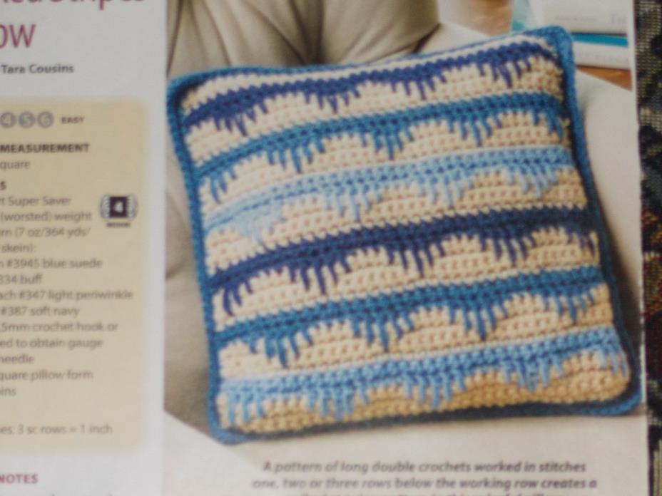 Spiked Stripes Pillow crochet **PATTERN ONLY**