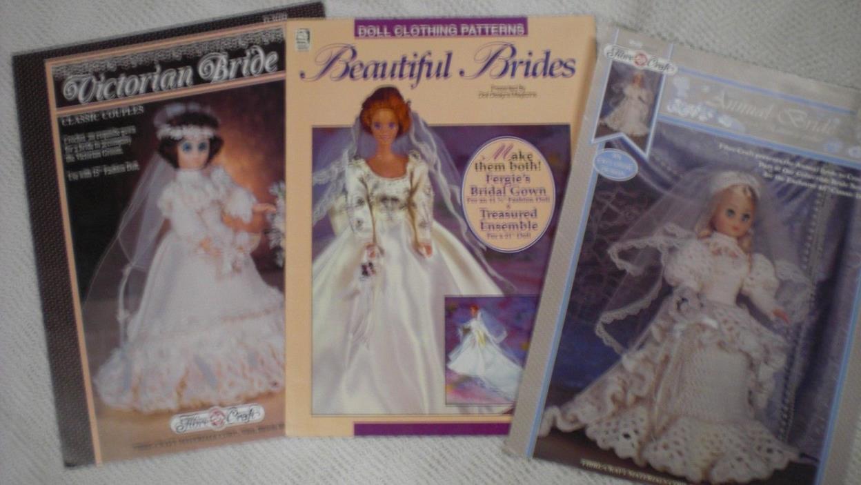 LOT 3 FASHION DOLL BRIDE PATTERNS