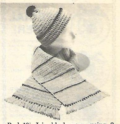 Hat & Scarf Set crochet PATTERN INSTRUCTIONS