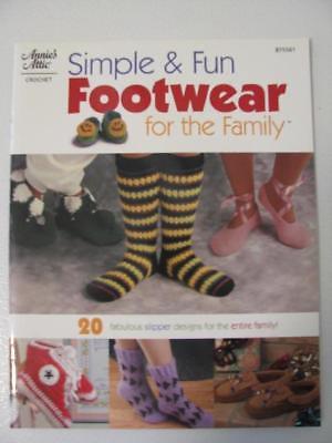 Annie's Attic Simple & Fun Footwear For The Family Crochet Pattern Book #875561