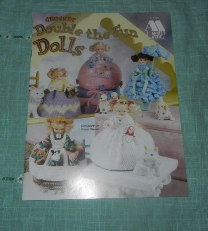 Annie's Attic Double The Fun Dolls Crochet Pattern Book #871322