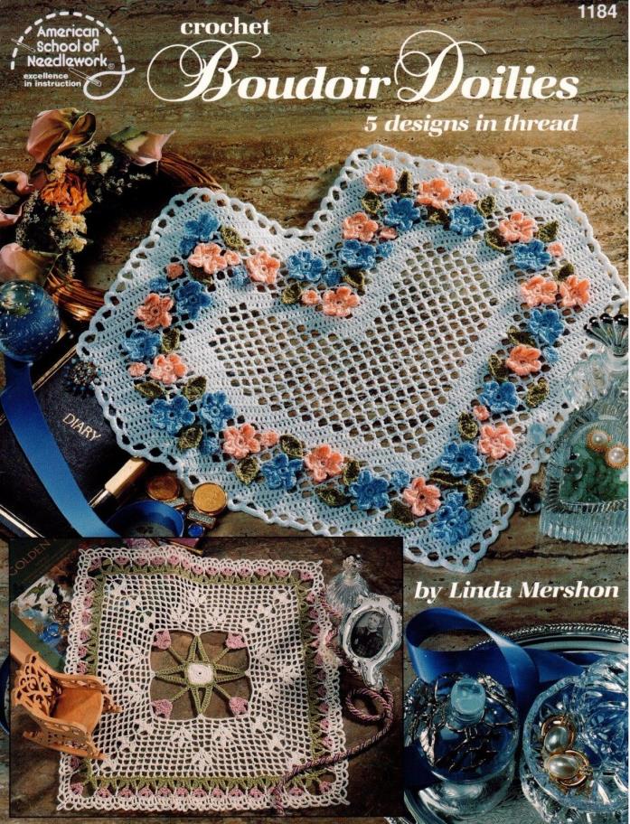 Crochet Boudoir Doilies 5 Designs in Thread by Linda Mershon ASN 1184