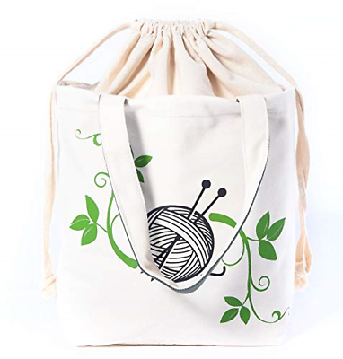 Knitting Tote Bag by Gretchens Meadow Knitting - Handmade for Projects, Storage
