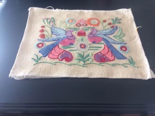 Beautiful Hand Embroidered Birds And Flowers Finished Cloth