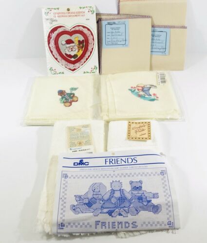 Charles Craft Bread Covers & Hand Towels Lot Parchment Aida New Berlin DMC Lot