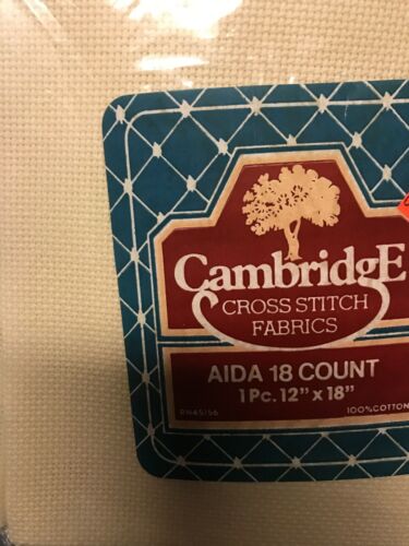 18 Count 12x18 Cross Stitch Aida Fabric Ivory