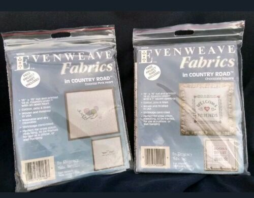 Lot of 2 New in Orig Packs EvenWeave Needlepoint Cross Stitch Kits Arts Crafts