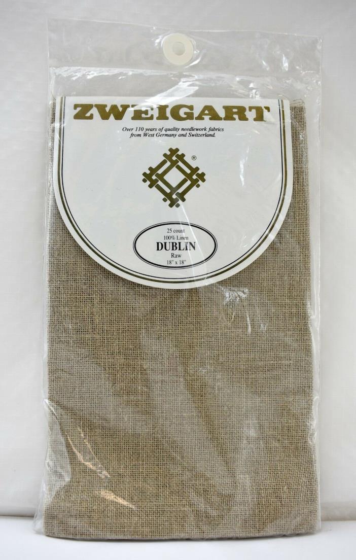 Zweigart Dublin Raw 25 Count 100% Linen Cross Stitch Aida Fabric - 18