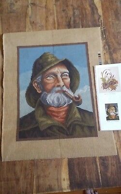 Jean McIntosh Old Salt Sailor with pipe m-197 needlepoint canvas only 13x16.5