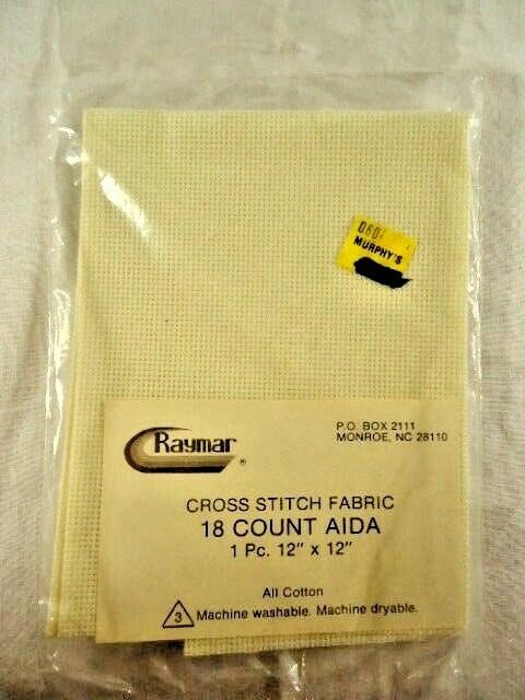 Vintage Ivory Cross Stitch Fabric 18 Count Aida Rayman