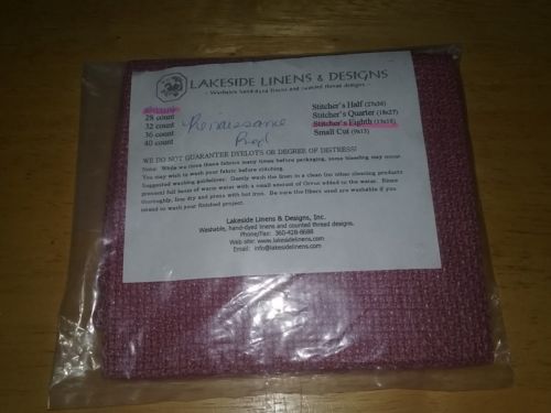 Lakeside Linens & Designs Renaissance Red embroidery fabric, 10ct, 13