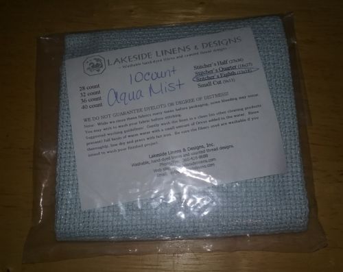 Lakeside Linens & Designs Aqua Mist embroidery fabric, 10ct, 13