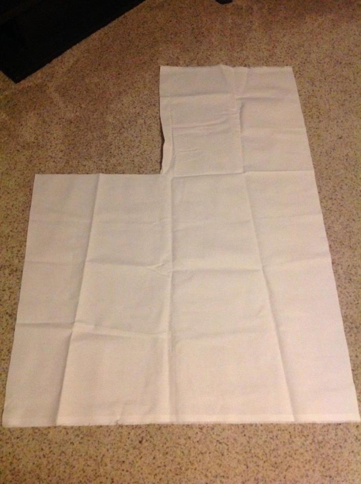 30 Count Beige Cross Stitch Fabric Irregular Piece New 48x35 3/4x19 3/4