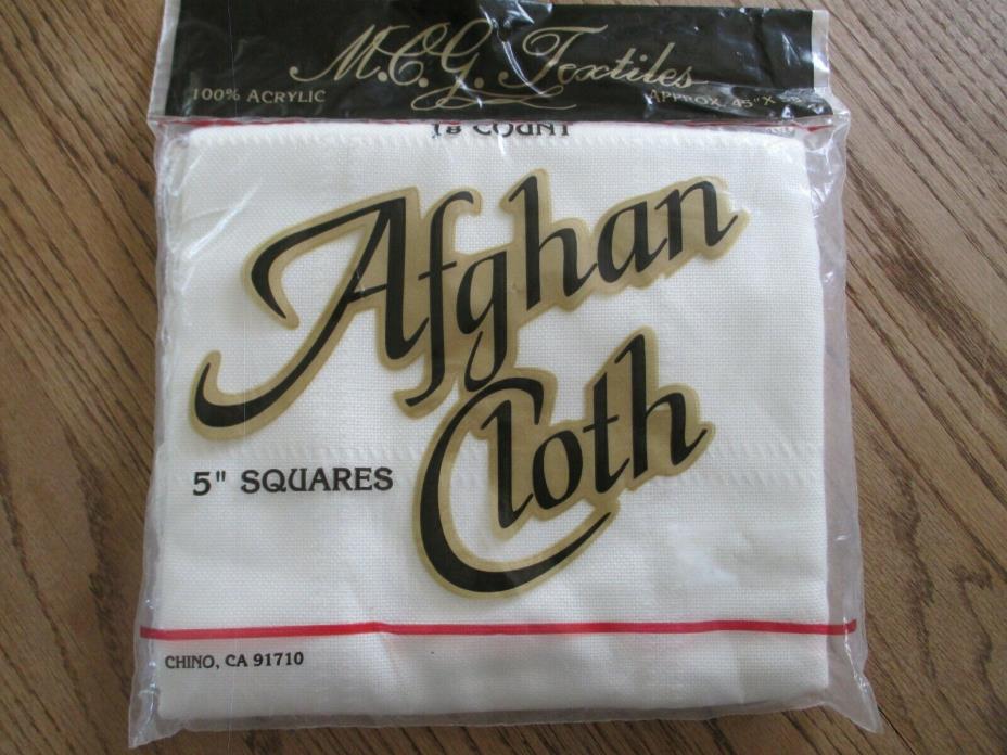 MCG Textiles AFGHAN CLOTH, Natural 18ct 45x58 Cross Stitch Embroidery New Sealed
