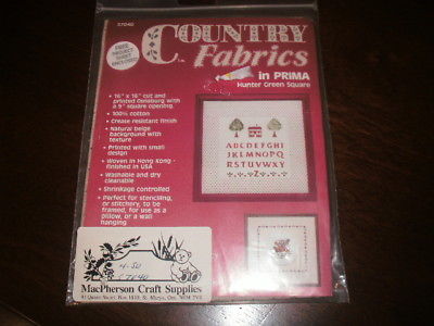 NIP Country Fabrics In Prima Hunter Green Squares 16