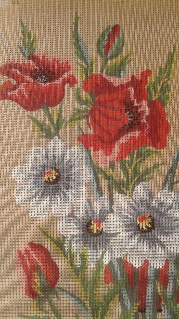 Gobelin L Needlepoint canvas Poppies Daisies 34, 153  35x60 lovely
