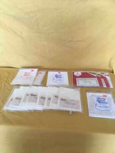 16 Mostly new in packages Cross Stitch Fabric by Regency  Aida 14 count  C
