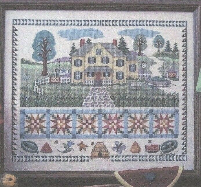 SUMMERTIME, LIVING IS EASY--Linda Myers-Farm House--Counted Cross Stitch Pattern