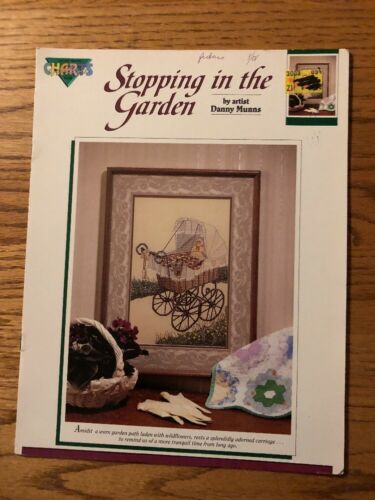 Stopping In The Garden Cross Stitch Chart Victorian Baby Carriage Danny Munns