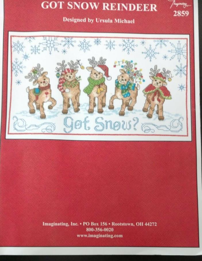 Imaginating Got Snow Reindeer Counted Cross Stitch Pattern