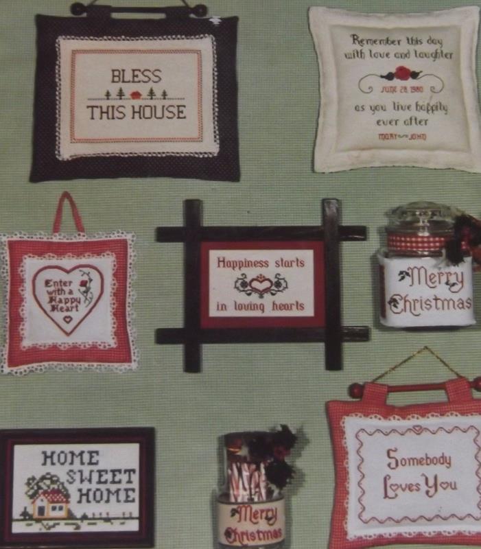 Sweet&Simple Cross Stitch Book Bless This House Merry Christmas Home Sweet Home