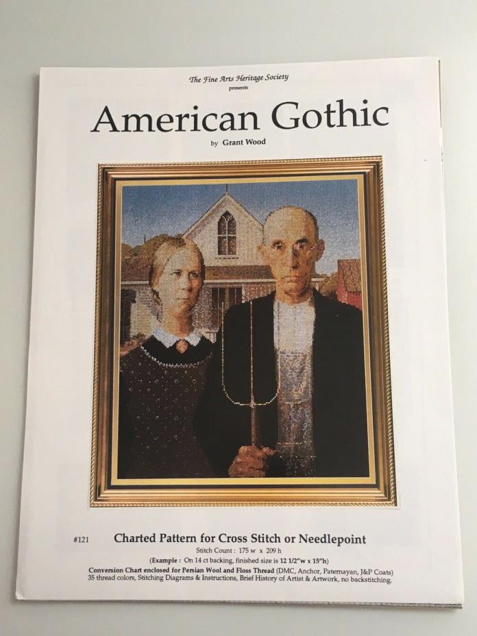 Fine Arts Heritage - American Gothic - Cross Stitch Pattern or Needlepoint