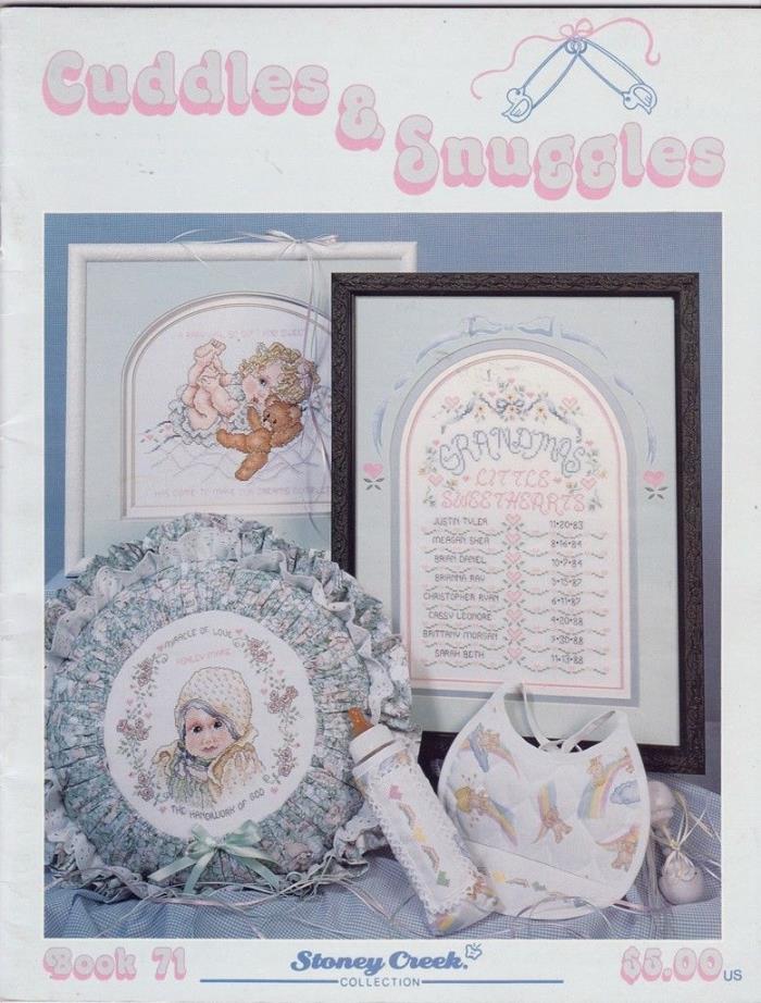 1989 Stoney Creek Collection Cross Stitch Booklet CUDDLES & SNUGGLES Book 71